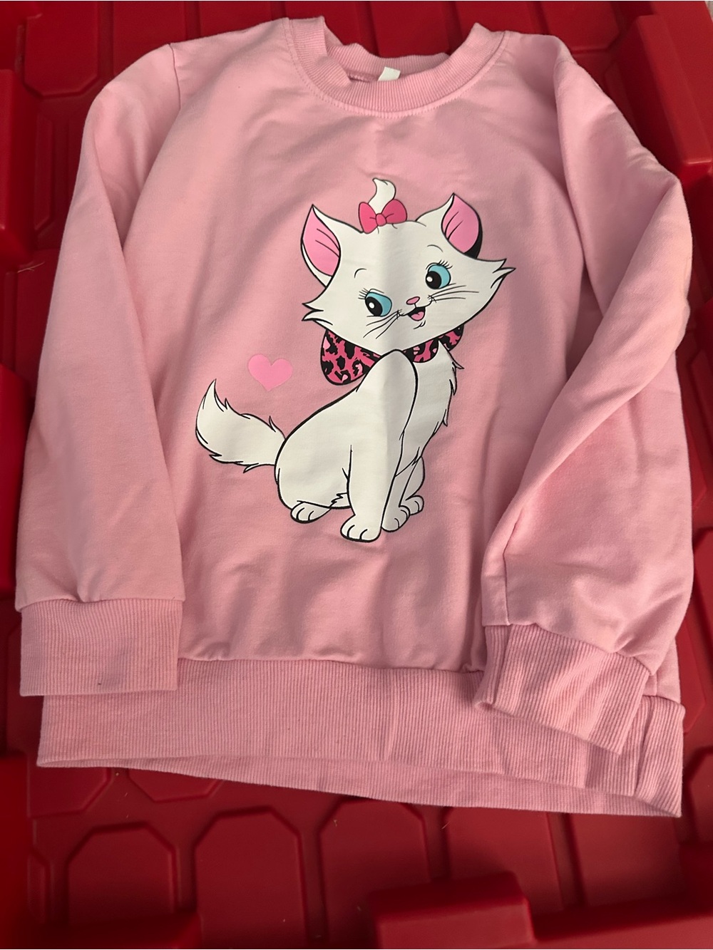 Girls' Pink Kitten Graphic Sweatshirt
